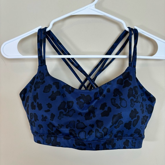 GAP Gapfit Eclipse Sports Bra no pads‎ small Blue animal print - Picture 1 of 7